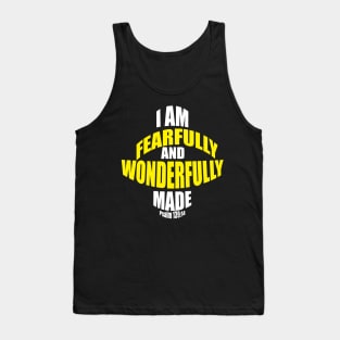 I am Fearfully and wonderfully made Christian T-shirt Tank Top